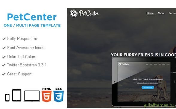 Pet Center - Creativemarket Vets HTML5 Template