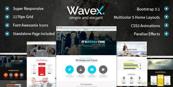 WaveX - Themeforest One Page Parallax