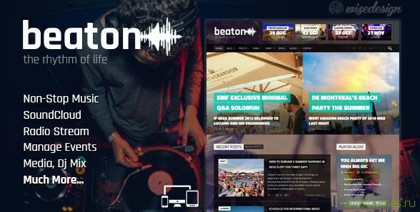 Beaton v1.2 - Music, Radio & Events WordPress Theme