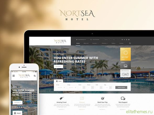 NortSea - Creativemarket Hotel Multipurpose PSD Template