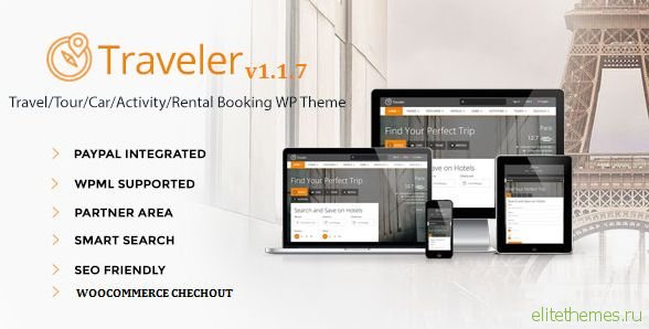 Traveler v1.1.7 - Travel/Tour/Booking WordPress Theme