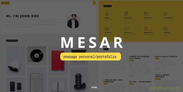 Mesar - Themeforest Onepage Personal/Portofolio
