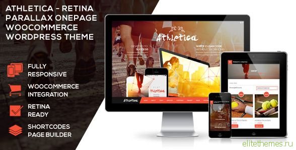 Athletica v1.4.2 - Retina Parallax OnePage WP Shop Theme