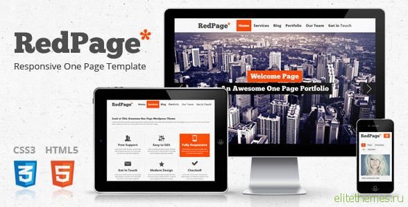 Red Page - Creative Responsive One Page Template