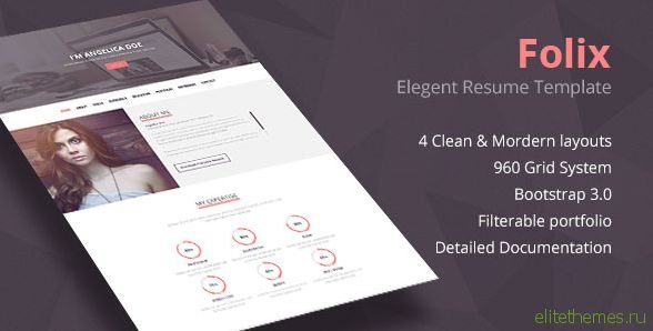 Folix - Responsive Resume, Personal Portfolio Temp