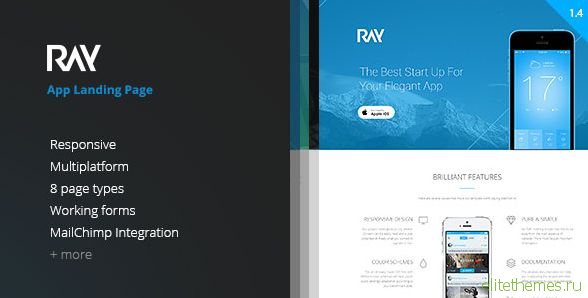 Ray - Themeforest App Landing Page
