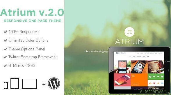 Atrium v2.1.0 - One Page Parallax WordPress Theme