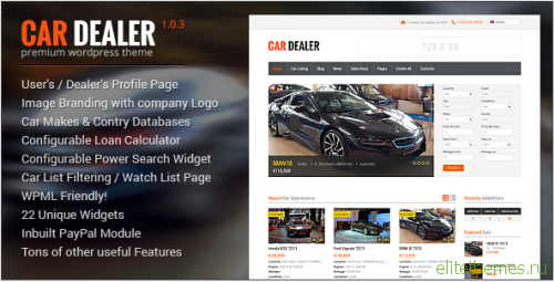 Car Dealer / Auto Dealer v1.0.3 – Responsive WP Theme