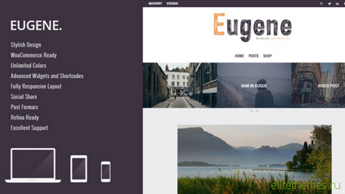 Eugene v1.2 Premium WordPress Theme for Blog or Magazine