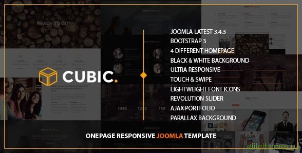 Cubic - One Page Responsive JOOMLA Template