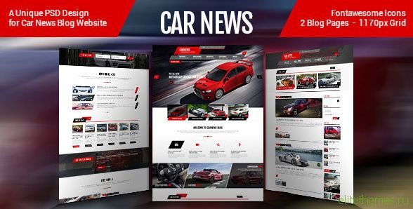Car News - Themeforest PSD Template