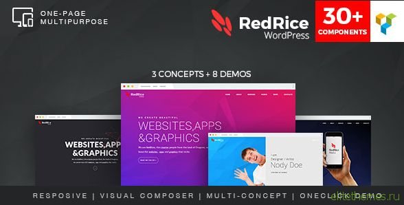 RedRice - WordPress One-Page Multipurpose Theme