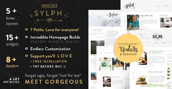 Sylph - A Multi-Path WordPress Blog Theme