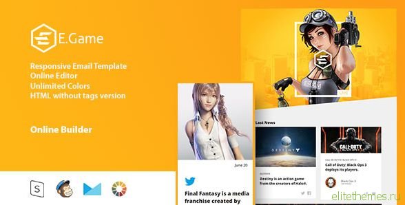 E.Game - Responsive Email Template + Online Editor