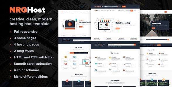 NRGhost - Flat Responsive Hosting Template