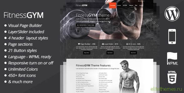 FitnessGYM - WordPress Sport/Fitness Theme