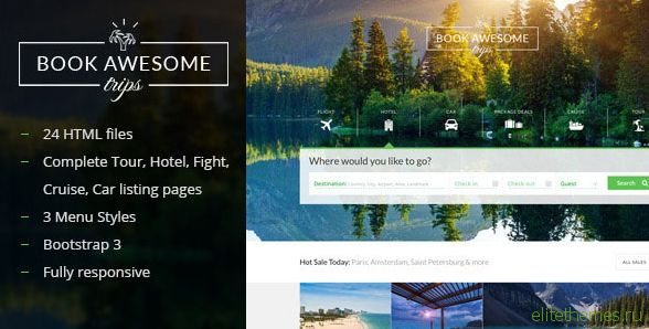 Book Awesome Trip - Travel Booking Site Template