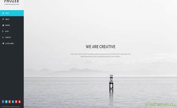 Phozer - Creativemarket Photography HTML5 Template