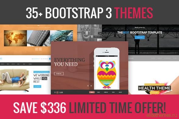 Creativemarket 35+ Bootstrap 3 themes pack