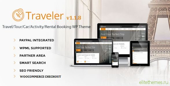 Traveler v1.1.8 - Travel/Tour/Booking WordPress Theme