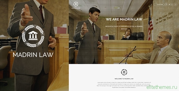 Madrin - One Page Law Firm WordPress Template