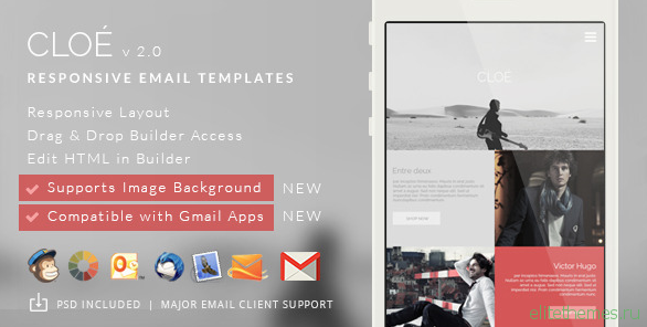 Cloe - Responsive Email Template + Builder Access v2.0