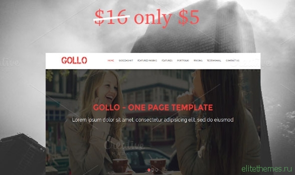 Gollo - Creativemarket One Page Template