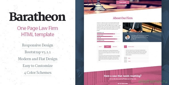 Baratheon - One Page Law Firm HTML Template