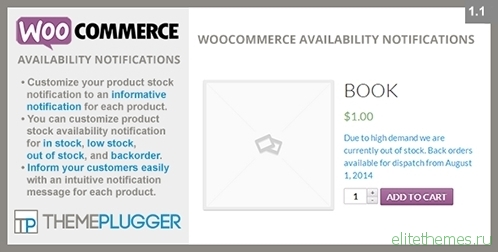 WooCommerce Availability Notifications v1.1.0