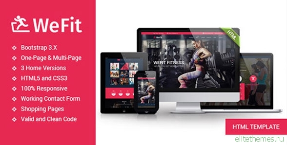 WeFit – Premium Bootstrap Health Fitness Template