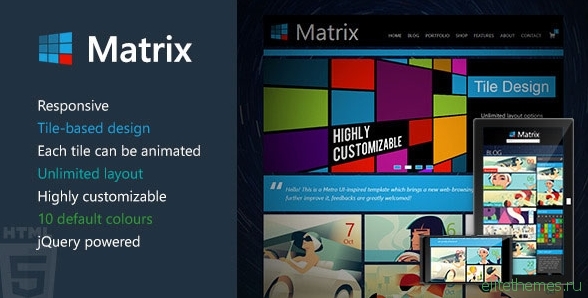 Matrix v2.2.1 - Responsive Tile-Based Template