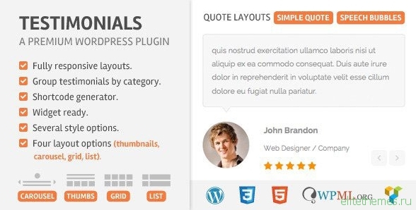 Testimonials v1.8 - WordPress Plugin