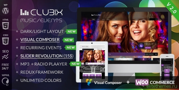 Clubix v2.2.1 - Nightlife, Music & Events WordPress Theme