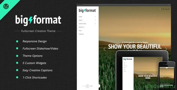 BigFormat v1.4.2 - Responsive Fullscreen WordPress Theme