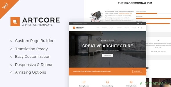 Artcore v1.2 - Building Architecture WordPress Theme