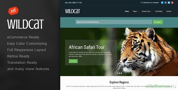 Wildcat - Travel & Booking WordPress Theme