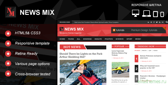 News Mix Responsive HTML 5 Website Template