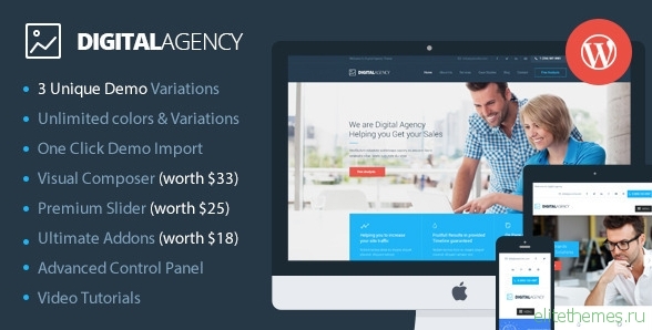 Digital Agency v2.0 - SEO / Marketing WordPress Theme