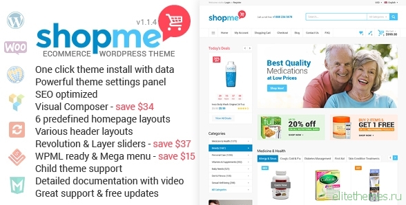 ShopMe v1.1.4 - Woocommerce WordPress Theme