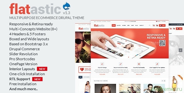 Flatastic - Multipurpose eCommerce Drupal Theme