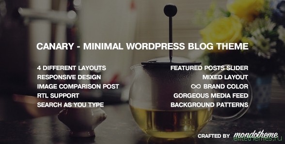 Canary - Minimal WordPress Blog Theme