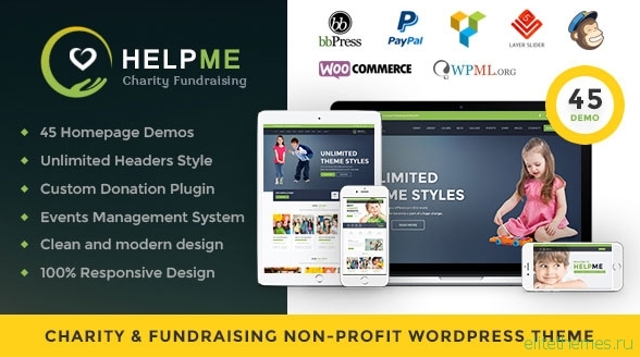 HelpMe - Nonprofit Charity WordPress Theme