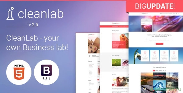 CleanLab - Multiporpose HTML5 Template with Page Builder