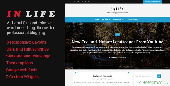 InLife - A Beautiful Blogging WordPress Theme