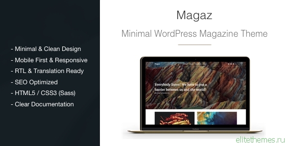 Magaz - Magazine/News Minimal WordPress Theme