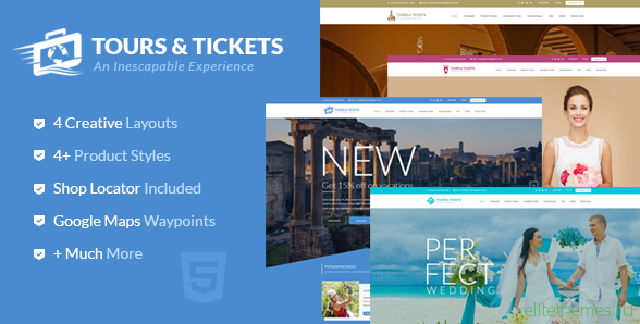 Tours & Tickets - HTML Template