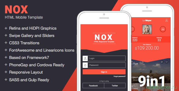 NOX - Mobile Responsive Template