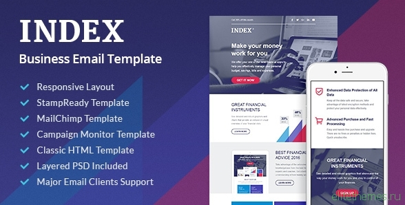 Index Business Email Template + StampReady Builder