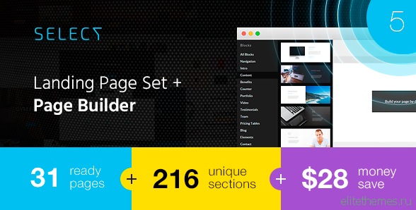 Select - Landing Page Set with Page Builder