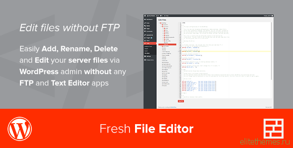 Fresh File Editor - WordPress Plugin
